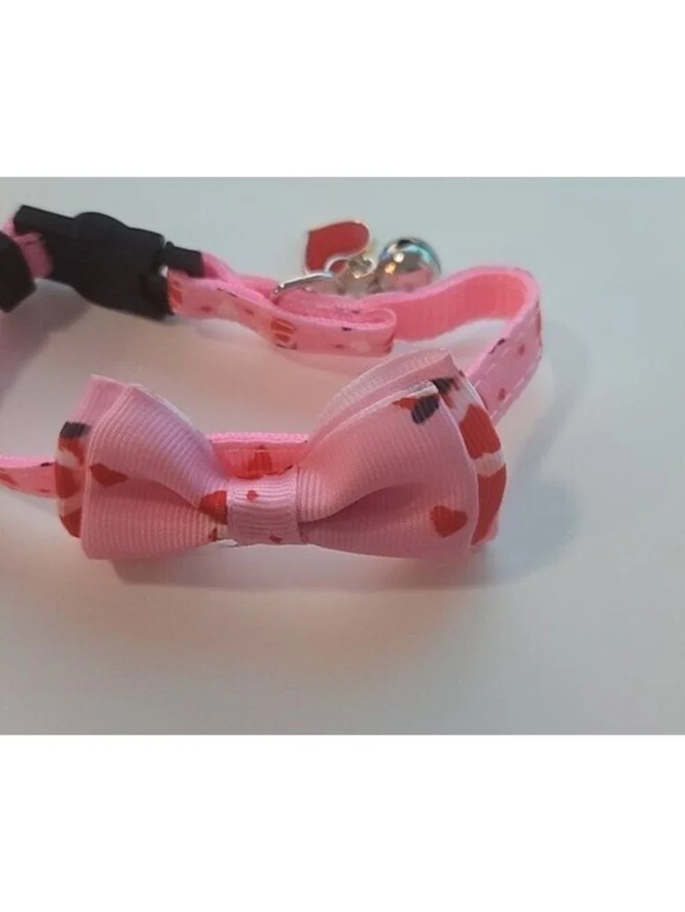 HEART BOW RED PINK CHARM CAT BREAK-AWAY ADJUSTABLE COLLAR -7